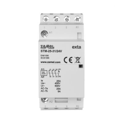 Stycznik modułowy instalacyjny 25A 3xNO+1xNC 24V AC/DC TYP: STM-25-31/24V ZAMEL (EXT10000293-WUN)